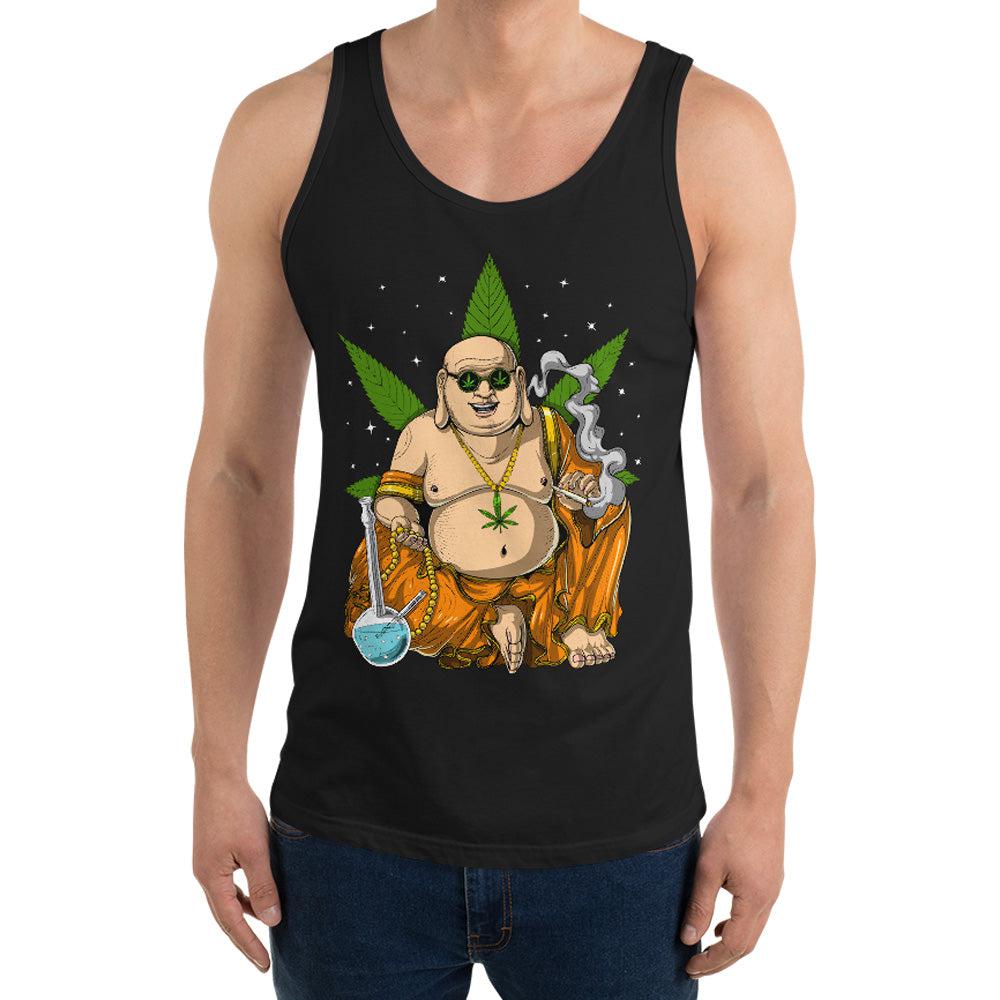 Buddha Weed Tank, Weed Tank Top, Stoner Tank, Stoner Clothes, Weed Clothing, Cannabis Tank, Marijuana Tank - Psychonautica Store