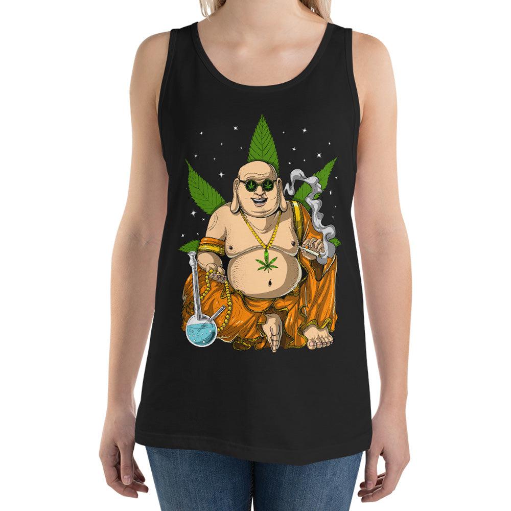 Buddha Weed Tank, Weed Tank Top, Stoner Tank, Stoner Clothes, Weed Clothing, Cannabis Tank, Marijuana Tank - Psychonautica Store