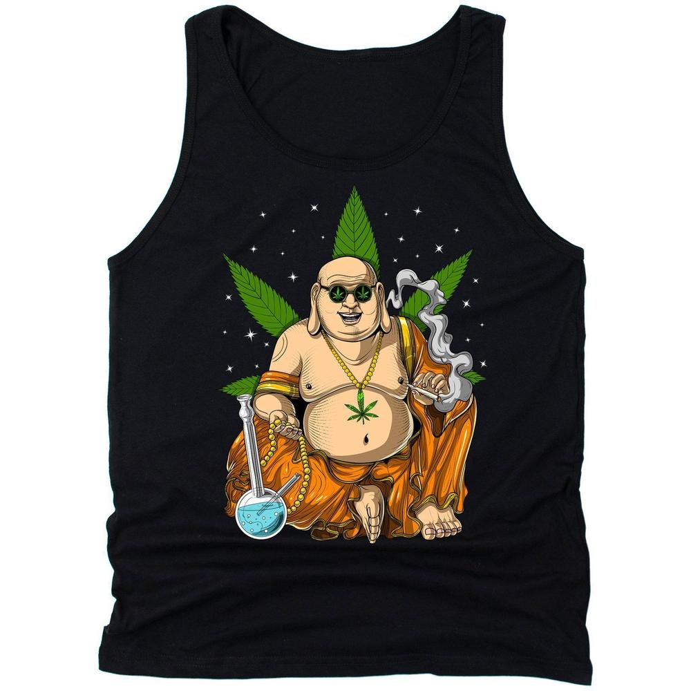 Buddha Weed Tank, Weed Tank Top, Stoner Tank, Stoner Clothes, Weed Clothing, Cannabis Tank, Marijuana Tank - Psychonautica Store