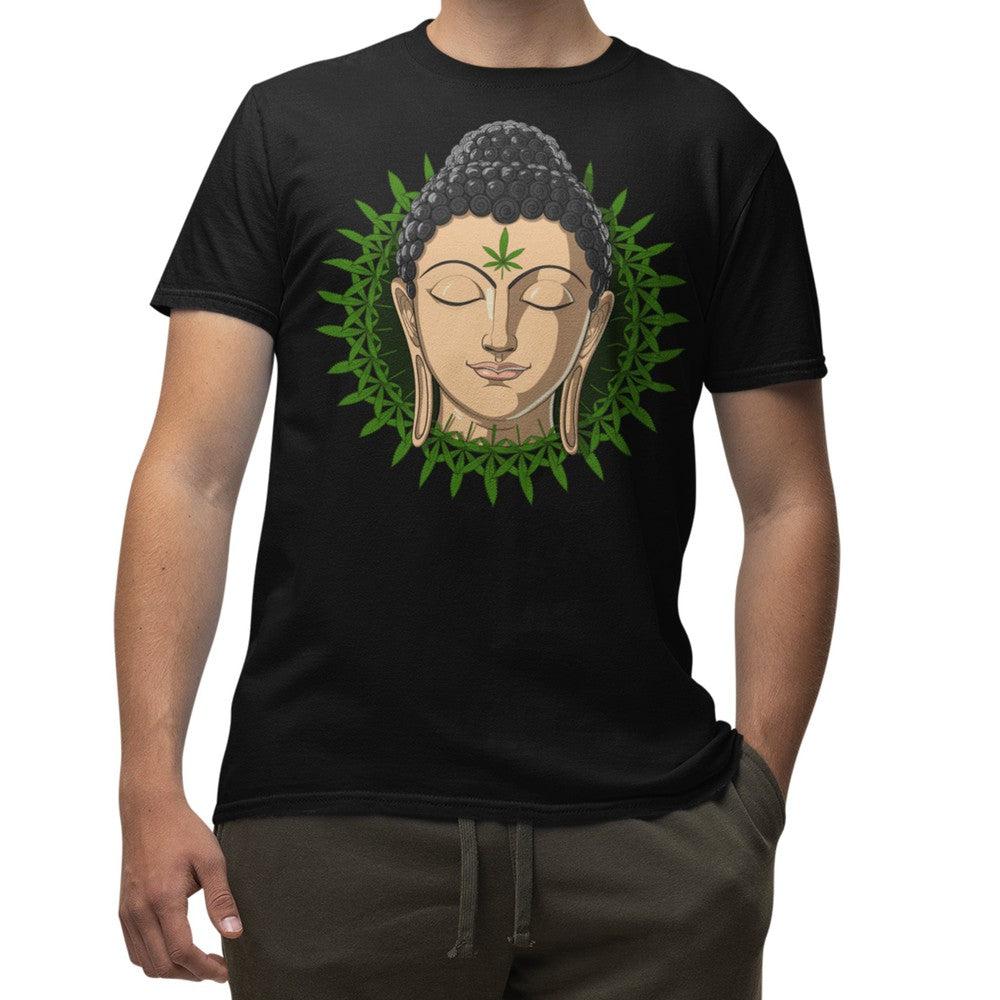 Buddha Weed Shirt, Buddha Weed Tee, Buddha Hippie Shirt, Psychedelic Buddha Shirt, Buddha Stoner Shirt, Weed Yoga Shirt, Weed Meditation Shirt - Psychonautica Store