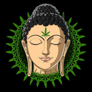 Buddha Smoking Weed, Buddha Weed, Buddha Hippie, Psychedelic Buddha, Weed Yoga, Weed Meditation - Psychonautica Store