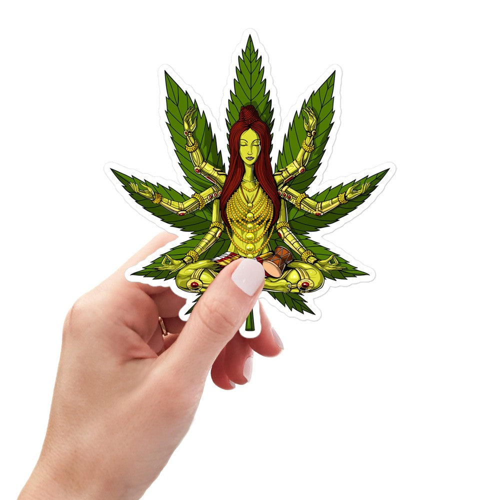 Shiva Yoga Sticker, Hindu Shiva Sticker, Psychedelic Shiva Sticker, Cannabis Sticker, Weed Shiva Sticker, Shiva Meditation Sticker, Psychedelic Shiva Sticker, Hinduism Stickers - Psychonautica Store