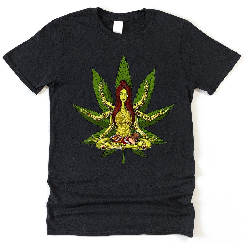 Shiva Meditation Shirt, Hippie Stoner Shirts, Psychedelic Shiva Shirt, Cannabis Shiva Shirt, Weed Shiva T-Shirt, Shiva Meditation T-Shirt, Psychedelic Shiva Shirt, Cannabis Clothing - Psychonautica Store