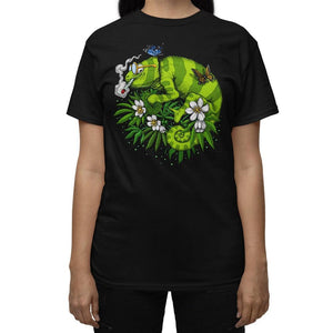 Chameleon Weed T-Shirt, Marijuana Shirt, Stoner T-Shirt, Cannabis Clothes, Weed T-Shirt, Cannabis Shirt, Chameleon Clothing - Psychonautica Store