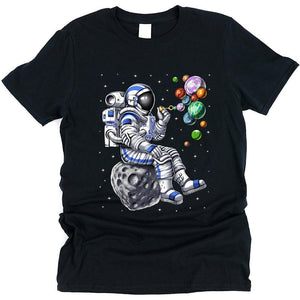 Space Astronaut Shirt, Space Bubbles T-Shirt, Space Planets Shirt, Psychedelic Space Clothes, Trippy Cosmic Clothing, Psychedelic Astronaut Tee, Astronaut Bubbles Shirt - Psychonautica Store