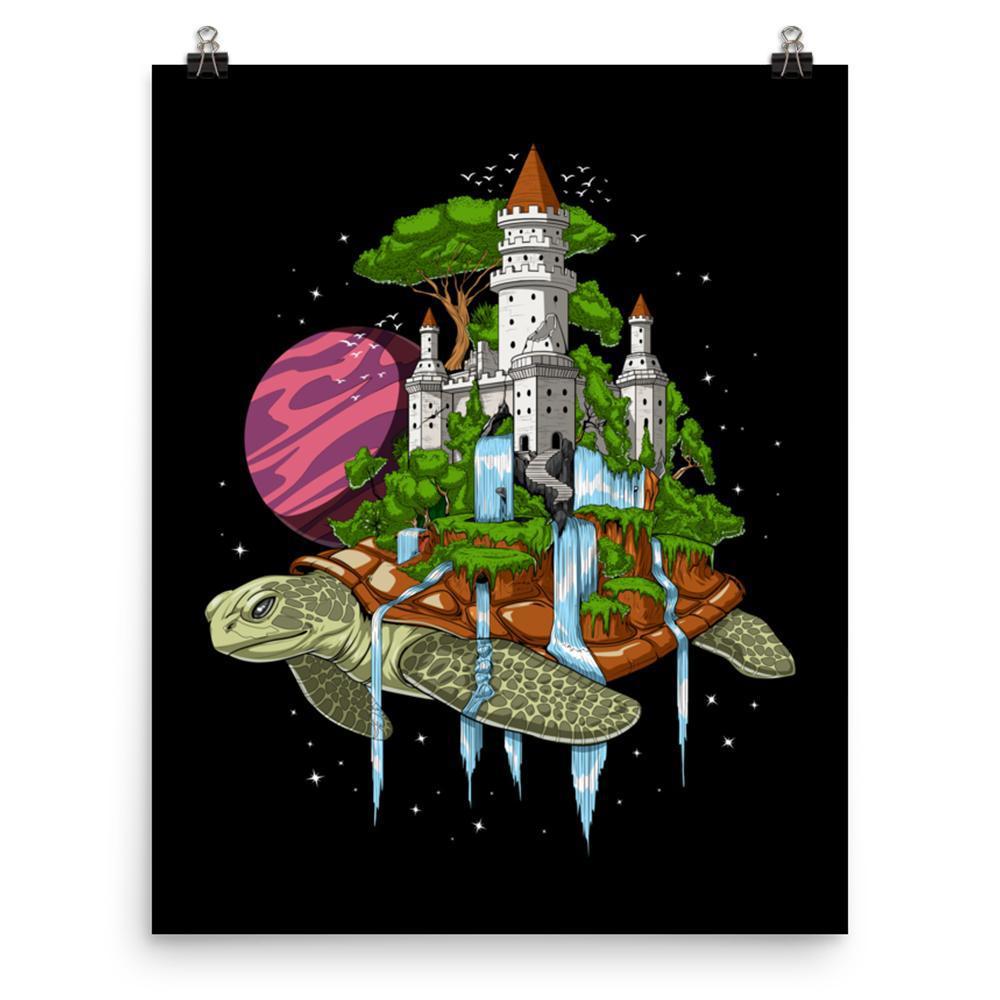 World Turtle Art Print, Cosmic Turtle Poster, Space Turtle Art Print, Psychedelic Turtle Art Print, Fantasy Turtle Art Print, Psychedelic Poster, Psychedelic Poster - Psychonautica Store