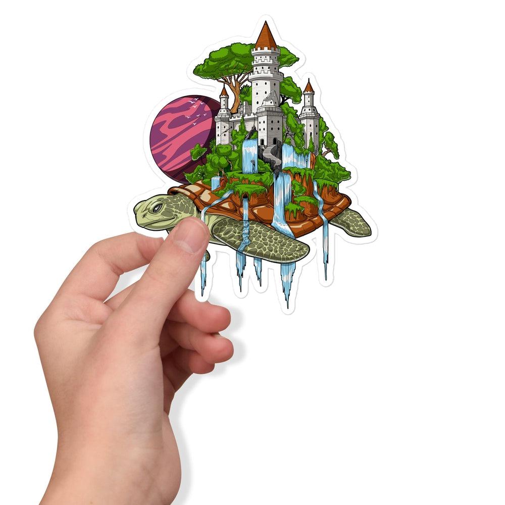 World Turtle Sticker, Cosmic Turtle Sticker, Space Turtle Sticker, Psychedelic Turtle Sticker, Fantasy Turtle Sticker, Mythical Creature Sticker - Psychonautica Store