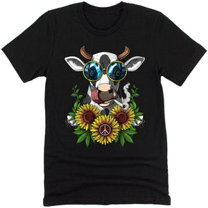 Cow Shirt, Hippie Shirt, Stoner Shirt, Cannabis Tee, Marijuana Tees, Hippie Clothes, Hippie Clothing - Psychonautica Store