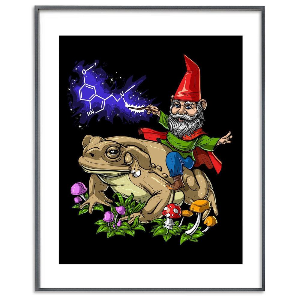 DMT Poster, Psychedelic Poster, Fantasy Forest Poster, Hippie Art Print, Gnomes Art Prints, Trippy Art Print - Psychonautica Store