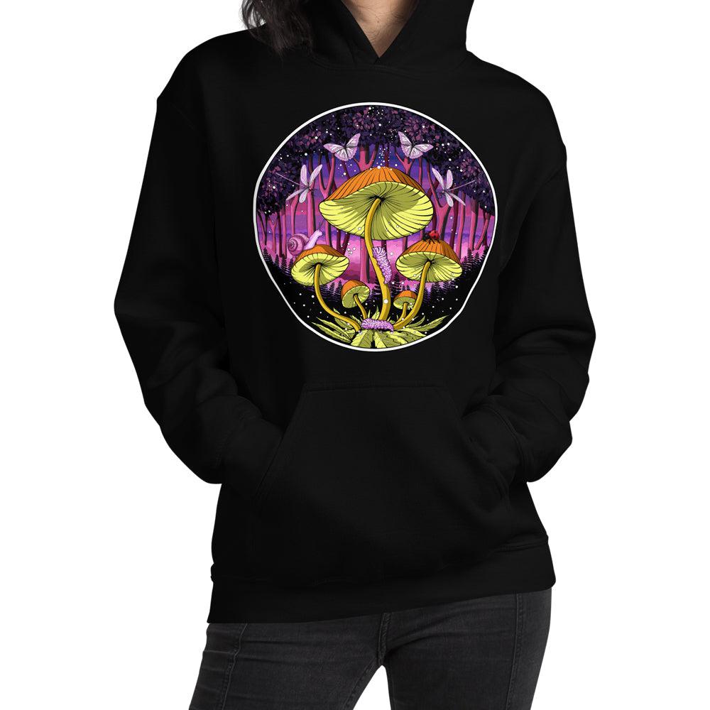 Mushrooms Hoodie, Magic Mushrooms Hoodie, Psychedelic Mushroom Hoodie, Hippie Hoodie, Psychedelic Clothing, Festival Clothing - Psychonautica Store
