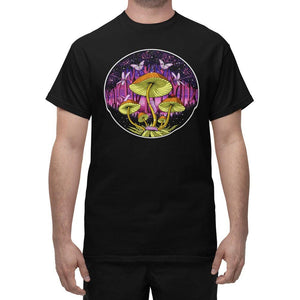 Mushroom Forest T-Shirt, Magic Mushrooms Shirt, Psychedelic Mushroom Shirt, Mushroom Trippy T-Shirt, Mushrooms Clothing, Mushroom Clothing - Psychonautica Store