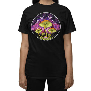 Mushroom Forest T-Shirt, Magic Mushrooms Shirt, Psychedelic Mushroom Shirt, Mushroom Trippy T-Shirt, Mushrooms Apparel, Fungi Shirt, Shrooms Shirt - Psychonautica Store