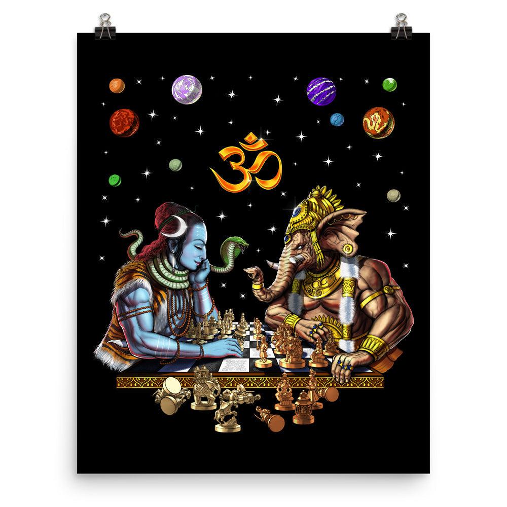 Shiva Hindu Art Print, Ganesha Poster, Hindu Art Print, Hinduism Gods Poster, Psychedelic Shiva Poster, Shiva Spiritual Art Print, Trippy Hindu Poster, Hindu Gods Spirituality Poster - Psychonautica Store