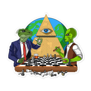 Alien Conspiracy Theory Sticker, Illuminati Alien Sticker, Masonic Sticker, Conspiracy Theory Sticker, Illuminati Pyramid Sticker, All Seeing Eye Sticker, Masons Pyramid Sticker - Psychonautica Store