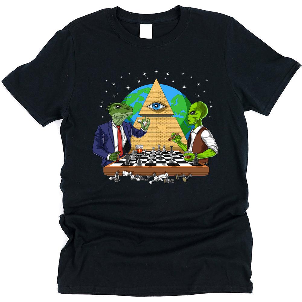 Alien Conspiracy Theory T-Shirt, Illuminati Alien Shirt, Masonic T-Shirt, Conspiracy Theory Tee, Illuminati Pyramid Shirts, All Seeing Eye Shirt, Masons Pyramid Tee - Psychonautica Store