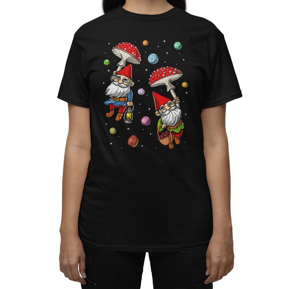 Magic Mushrooms Shirt, Gnomes Shirt, Amanita Muscaria Shirt, Psychedelic Shirt, Forest Mushroom Shirt, Hippie Shirt, Garden Gnomes Shirt - Psychonautica Store