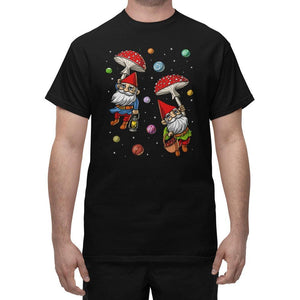Forest Gnomes Shirt, Amanita Muscaria T-Shirt, Fungi T-Shirt, Magic Mushrooms Shirt, Hippie Mushrooms Shirt, Goblincore Gnomes Shirt - Psychonautica Store