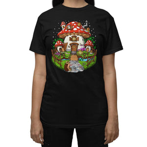 Mushroom T-Shirt, Amanita Muscaria Shirt, Magic Mushrooms Shirt, Cottagecore Shirt, Mushroom Clothing, Forest Mushrooms Shirt - Psychonautica Store