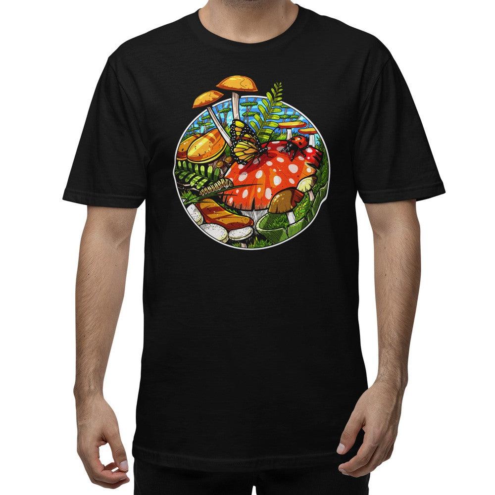 Forest T-Shirt, Mushrooms Shirt, Botanical Shirt, Mushrooms Tee, Botany Shirt, Forest Clothing, Plants Shirts - Psychonautica Store