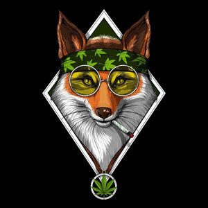 Fox Shirt, Weed Shirt, Hippie Clothes, Stoner Clothes, Fox Smoking Weed, Fox Clothes, Weed Fox Shirt - Psychonautica Store