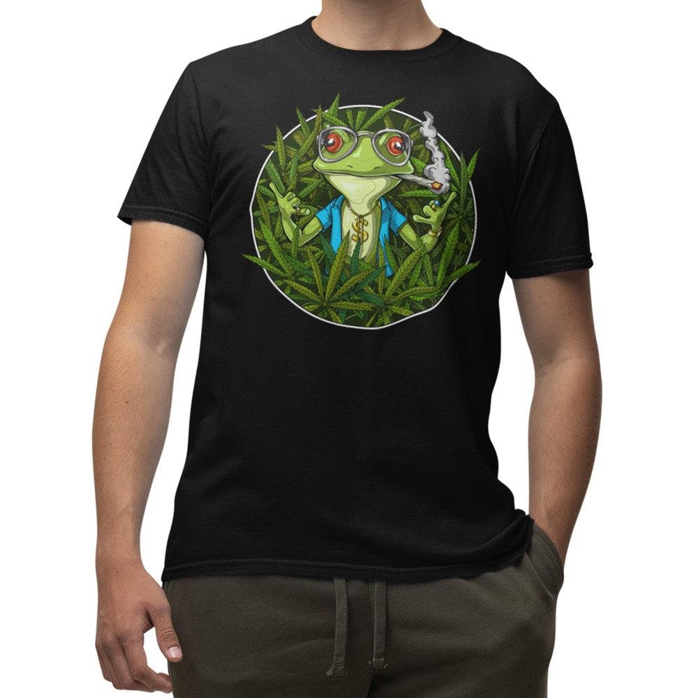 Frog Smoking Weed Shirt, Frog Stoner Shirt, Frog Hippie Shirt, Funny Frog Smoking Tee, Stoner Shirt - Psychonautica Store