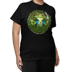 Frog Weed T-Shirt, Funny Stoner T-Shirt, Hippie Stoner T-Shirt, Funny Frog Shirt, Stoner T-Shirt, Cannabis Shirt - Psychonautica Store