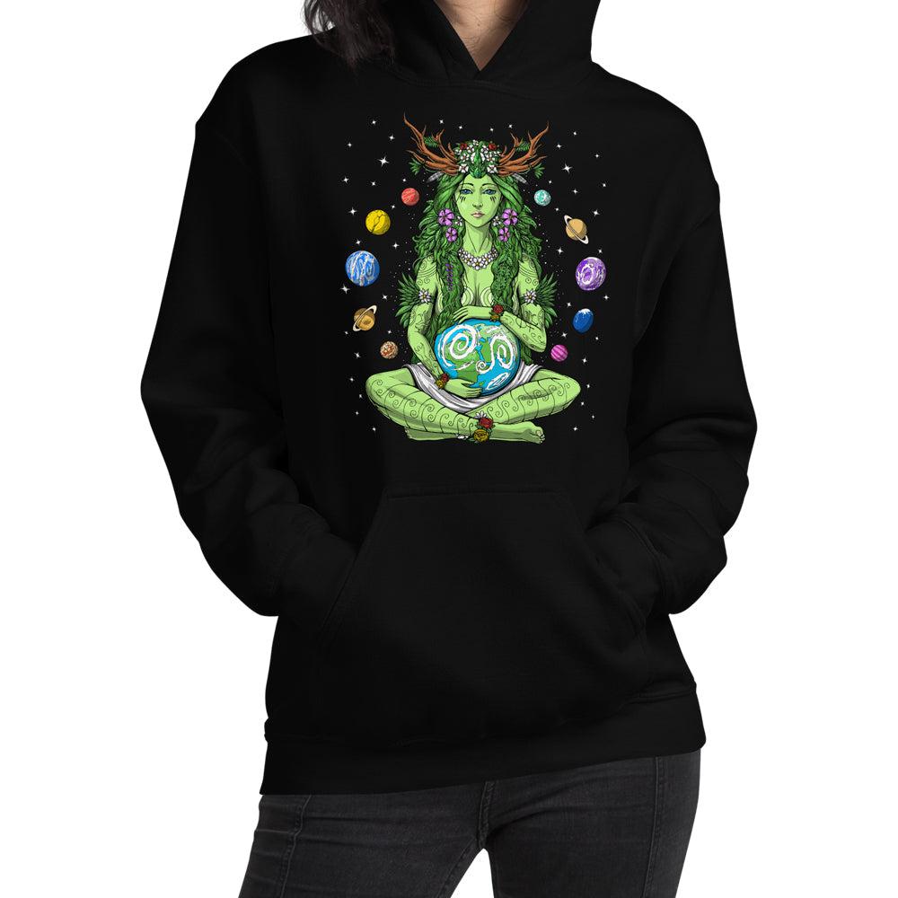 Gaia Hoodie, Hippie Clothing, Hippie Sweatshirt, Psychedelic Clothes, Hippie Forest Outfit, Hippie Clothing - Psychonautica Store