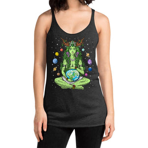 Hippie Tank Top, Gaia Goddess Womens Tank, Hippie Clothes, Forest Tank Top, Hippie Clothes, Spiritual Clothing - Psychonautica Store