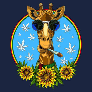 Giraffe Smoking Weed, Giraffe Weed Shirt, Hippie T-Shirt, Funny Stoner Shirt, Giraffe Tee, Cannabis Shirt - Psychonautica Store