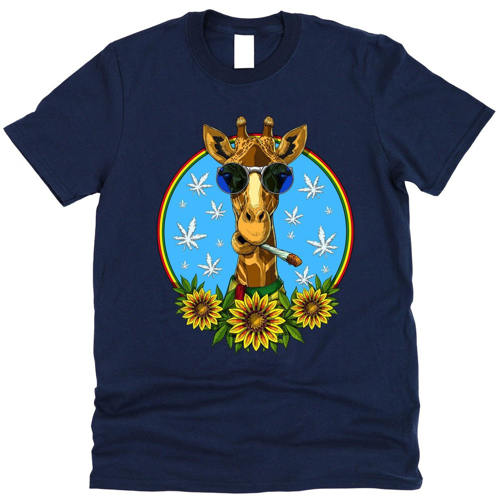 Giraffe Smoking Weed, Giraffe Shirt, Hippie Shirt, Stoner Shirt, Funny Giraffe Tee, Cannabis Shirt - Psychonautica Store