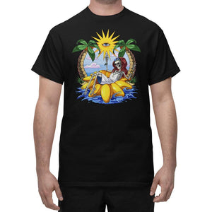 Hippie Skeleton T-Shirt, Summer Shirt, Summer T-Shirt, Beach Vacation Shirt, Hippie Apparel, Hippie Clothing - Psychonautica Store