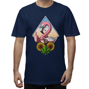 Flamingo Smoking Weed Shirt, Hippie Flamingo Bird T-Shirt, Stoner Clothes, Funny Cannabis T-Shirt, Flamingo Clothes, Flamingo Apparel - Psychonautica Store