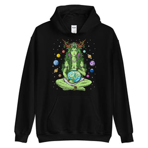 Gaia Hoodie, Hippie Clothing, Mother Earth Sweatshirt, Mother Nature Clothes, Hippie Forest Outfit, Hippie Clothing - Psychonautica Store