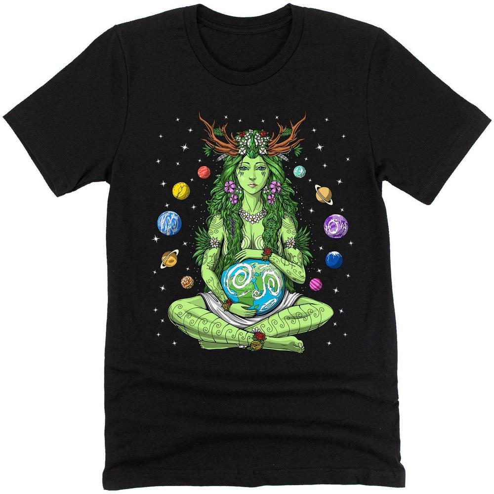 Gaia Shirt, Hippie Shirt, Nature Shirt, Hippie Clothes, Spiritual Shirt, Mother Earth Shirt, Mother Nature T-Shirt, Greek Goddess Shirt - Psychonautica Store