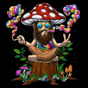 Magic Mushroom, Hippie Mushroom, Psychedelic Mushroom, Trippy Mushroom, Hippie Stoner, Forest Mushroom, Psychedelic Mushroom, Trippy Fungi - Psychonautica Store