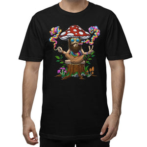 Magic Mushroom Shirt, Hippie Magic Mushroom T-Shirt, Psychedelic Mushroom Shirt, Trippy Mushroom Shirt, Hippie Stoner Shirt, Amanita Muscaria T-Shirt, Mushroom Smoking Weed T-Shirt - Psychonautica Store