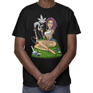 Hippie Girl T-Shirt, Stoner T-Shirt, Weed T-Shirt, Cannabis T-Shirt, Stoner Girl Clothes, Stoner Apparel, Marijuana T-Shirt - Psychonautica Store