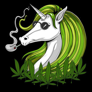 Unicorn Smoking Weed, Hippie Unicorn, Cannabis Unicorn, Psychedelic Unicorn, Stoner Unicorn - Psychonautica Store