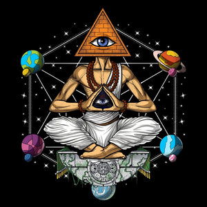 Psychedelic Pyramid, Illuminati Pyramid, Psychedelic Space, Spiritual Buddha, Trippy Pyramid, Psychedelic Meditation - Psychonautica Store