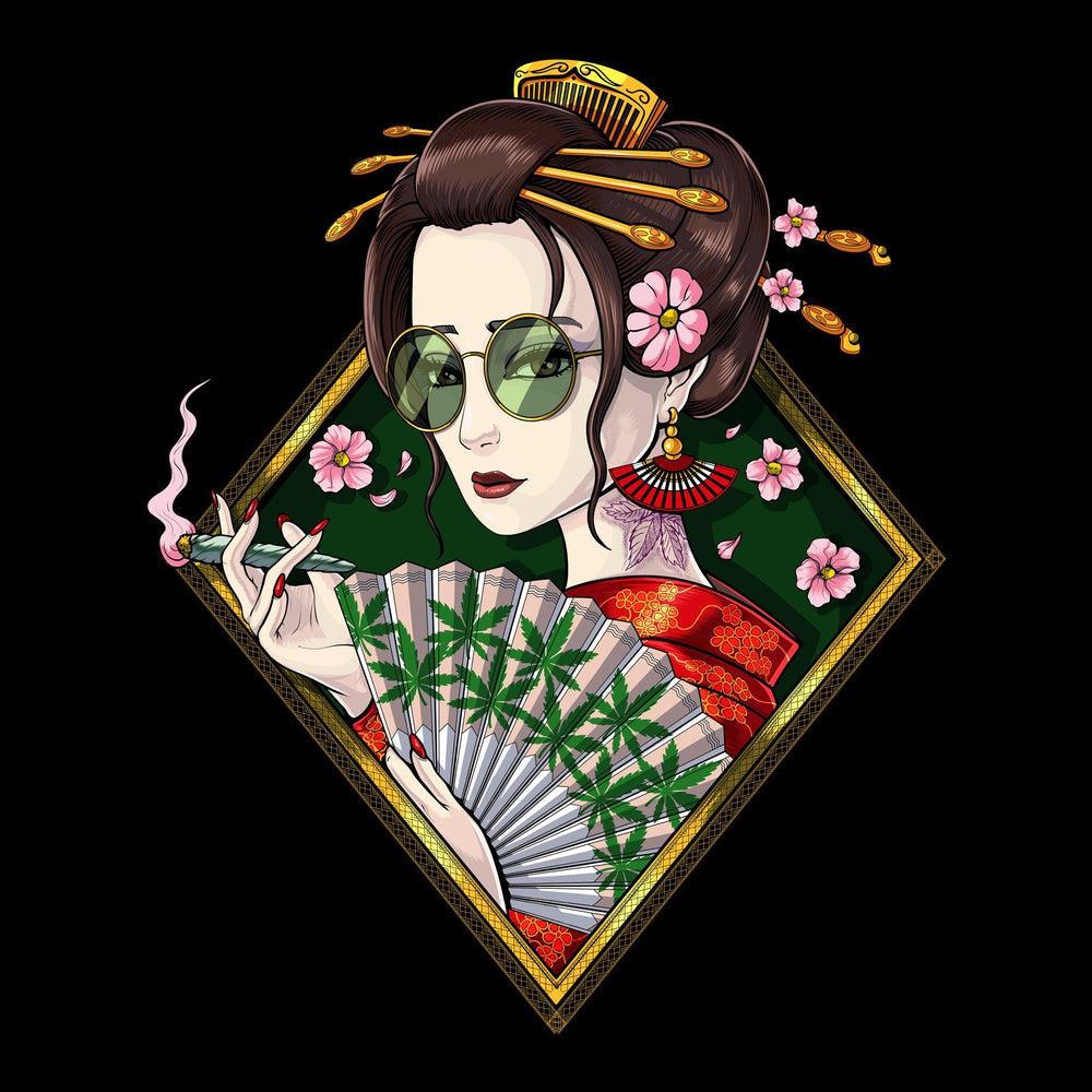 Japanese Geisha, Hippie Stoner, Geisha Smoking Weed, Asian Hippie, Weed Hippie - Psychonautica Store