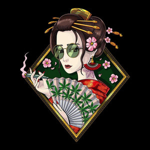 Japanese Geisha, Hippie Stoner, Geisha Smoking Cannabis, Asian Geisha, Hippie Smoking Weed - Psychonautica Store