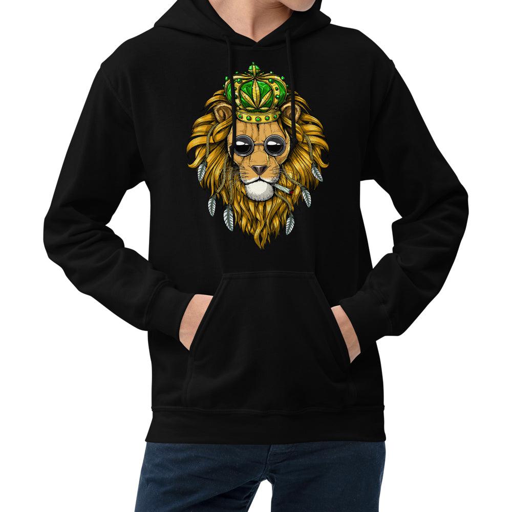 Lion Weed Hoodie, Stoner Hoodie, Hippie Sweatshirt, Stoner Clothes, Weed Clothing, Stoner Sweatshirt - Psychonautica Store