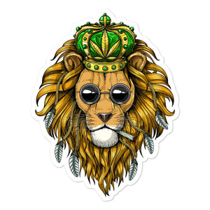 Lion Weed Sticker, Stoner Stickers, Cannabis Sticker, Weed Sticker, Marijuana Decals - Psychonautica Store