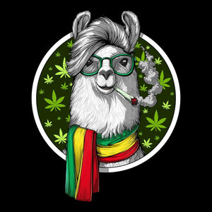 Llama Weed Shirt, Lama Smoking Weed Tee, Stoner Shirt, Cannabis Clothes, Stoner Clothing, Llama Clothes - Psychonautica Store