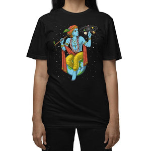 Lord Krishna T-Shirt, Hindu T-Shirt, Hinduism Shirts, Krishna Meditation Shirt, Spiritual Shirt, Hinduism T-Shirt, Hindu Apparel, Hindu Shirts - Psychonautica Store