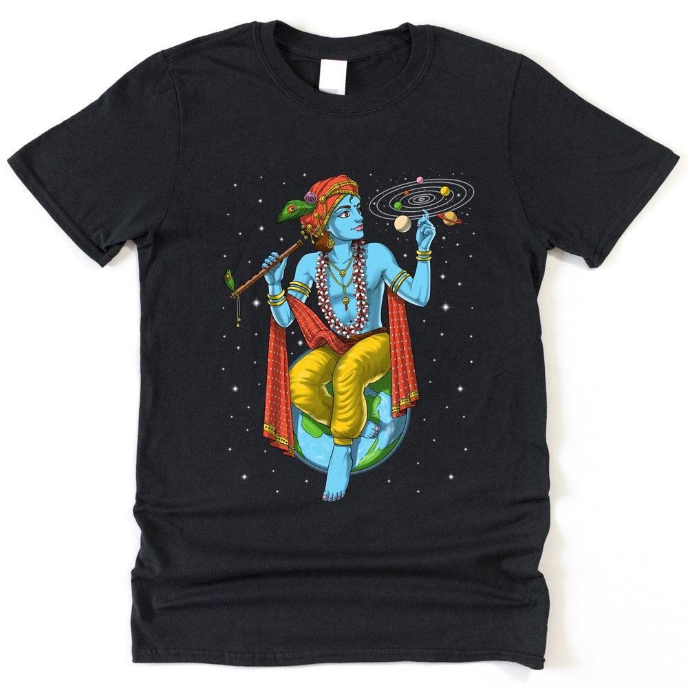Lord Krishna T-Shirt, Hindu T-Shirt, Hinduism Shirts, Krishna Meditation Shirt, Spiritual Shirt, Hinduism T-Shirt, Hindu Clothing - Psychonautica Store