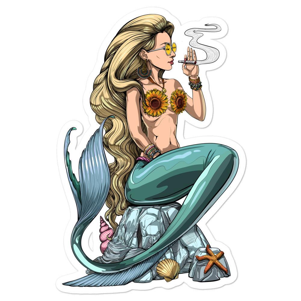 Mermaid Sticker, Hippie Sticker, Stoner Stickers, Weed Stickers, Hippie Decals, Hippie Gifts - Psychonautica Store
