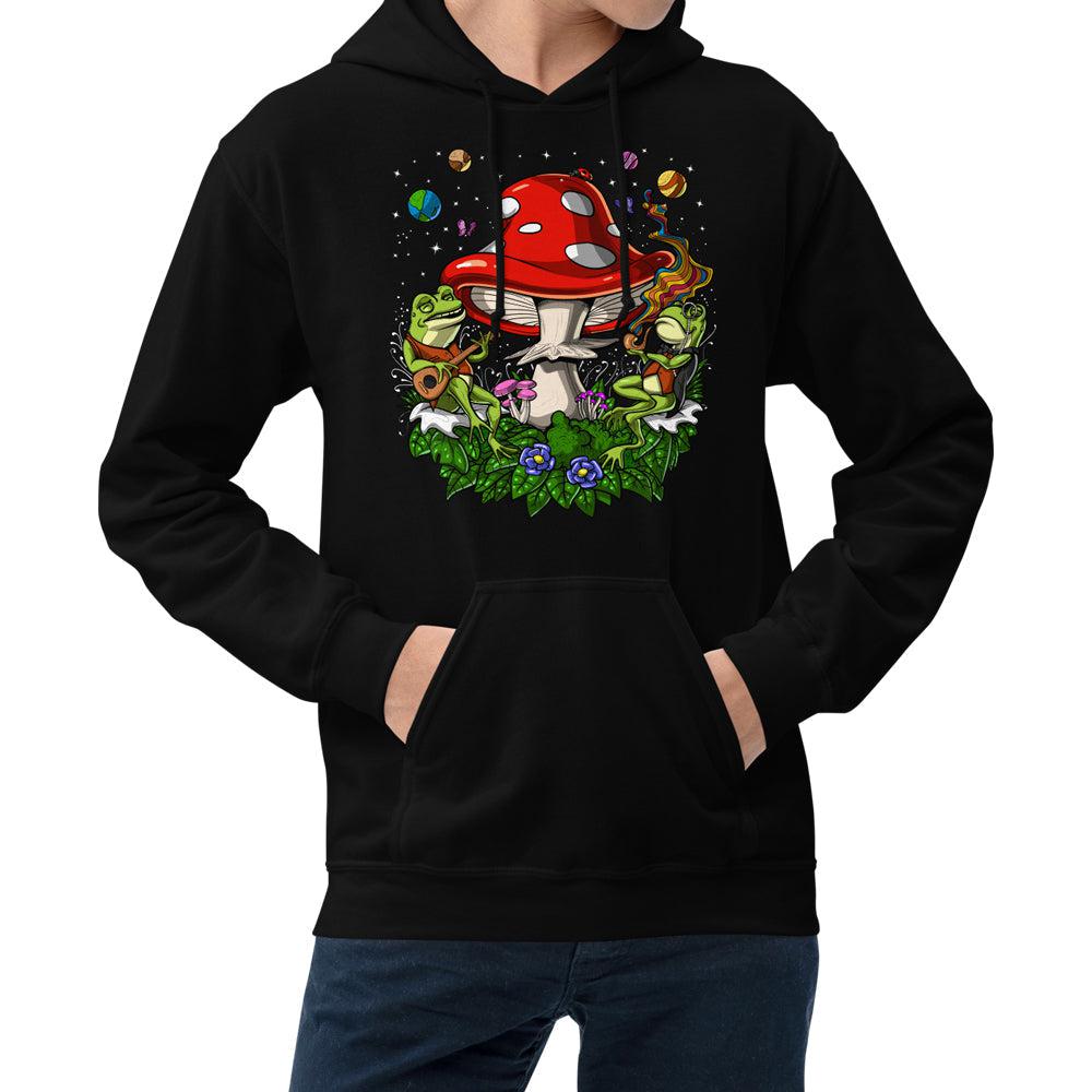 Psychedelic Frogs Hoodie, Trippy Mushrooms Hoodie, Bufo Alvarius Hoodie, Funny Hippie Hoodie, Magic Mushrooms Hoodie, Psychedelic Hoodie, Trippy Frog Hoodie - Psychonautica Store