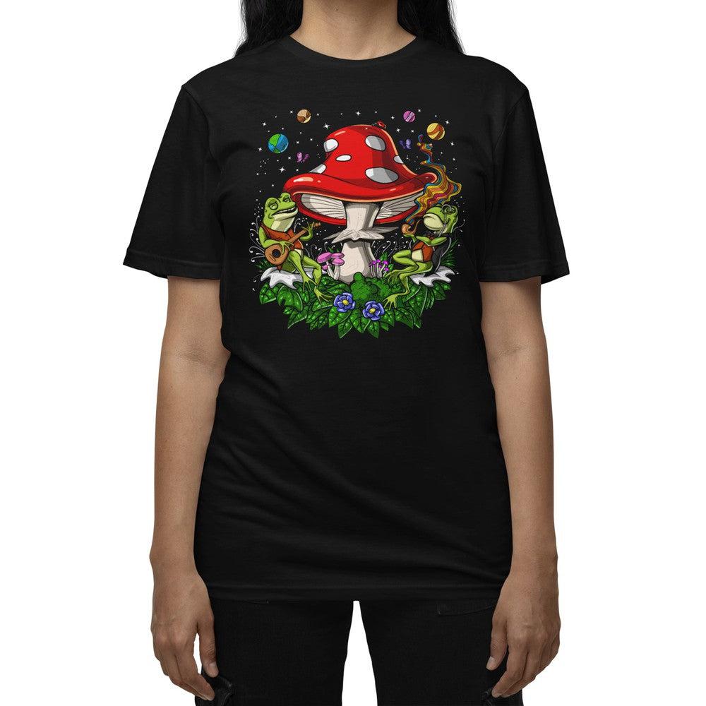 Psychedelic Mushroom Forest Frogs Fairycore T-Shirt