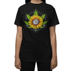 Weed Hippie Shirt, Hippie Stoner Shirt, Marijuana Shirt, Cannabis Shirt, Sunflower T-Shirt, Hippie Clothes, Hippie Apparel - Psychonautica Store